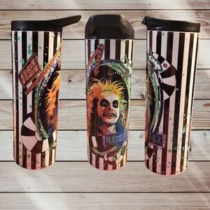 Beetlejuice Striped Tumbler